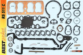 Ford V8 59A 1945-48 Gasket Set, V1026, 59A-6051, Fitz 0250