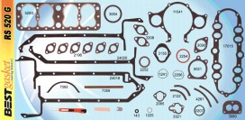 Ford V8 60HP Gasket, Victor V1005, Best #520G, Felpro 7253, McCord 5968, Fitz 0160, Ford# 52-6051B