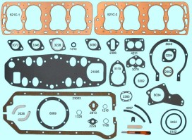 Ford / Mercury V8 1949-53, 8BA, 8CM Standard Bore, Victor V1040, V1041, V1044, V1045, V1084, V1085, Felpro 7525, 7526, McCord 6244R, 6244L, Fitz 0495, 0496, Ford# 8BA-6051, 8BA-6083, EAB-6051B, EAB-6083B, 8CM-6051, 8CM-6083