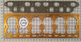 Head gasket for Gray Marine Phantom 6-135, Fireball Six-150, and Fireball Six-160. Head gasket is equivalent to Victor V1874