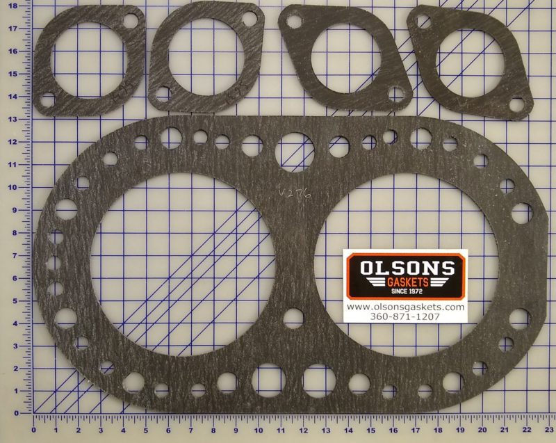 Rumely R head gasket and manifold gaskets.