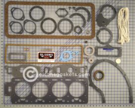 Engine gasket set for Continental J382 and JD382 used in Massey Harris 55 tractor